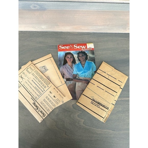 Butterick See and Sew Vintage Uncut Misses Blouse Size 10 Pattern No 6643 - Picture 5 of 7